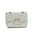 Sac bandoulière Bos Taurus en cuir de veau gris Pinko