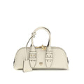 Sac à main Bos Taurus en cuir de veau beige Pinko