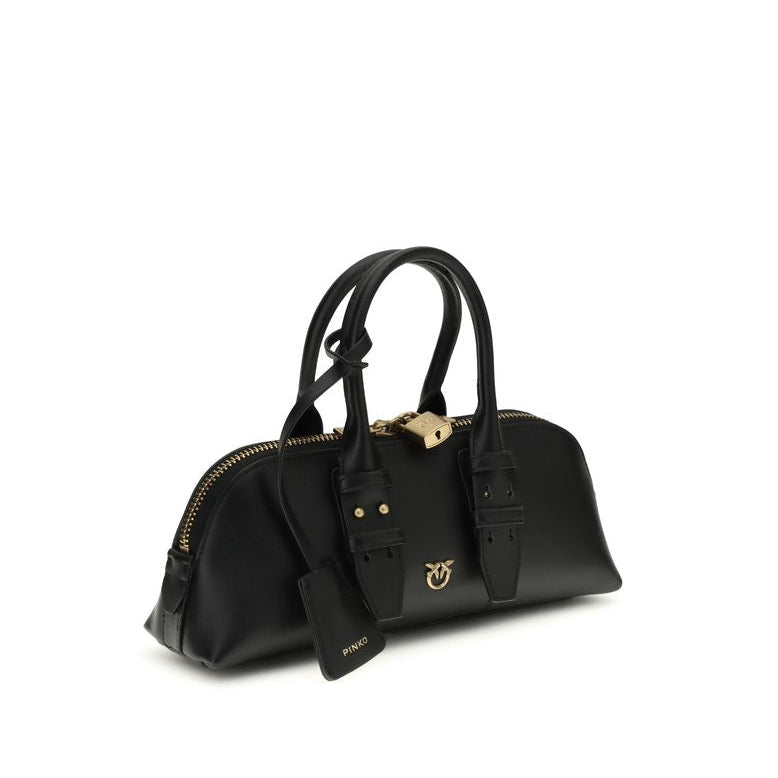 Sac à main Bos Taurus en cuir de veau noir Pinko