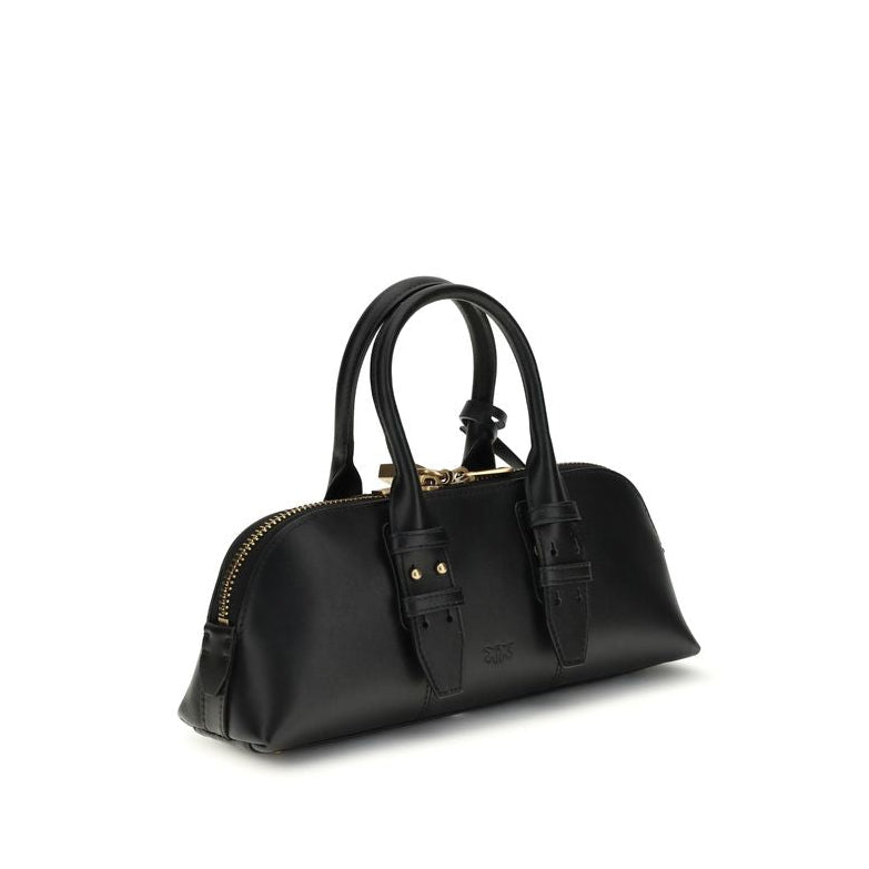 Sac à main Bos Taurus en cuir de veau noir Pinko