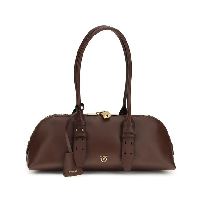 Bolso de hombro Pinko marrón de piel de becerro Bos Taurus