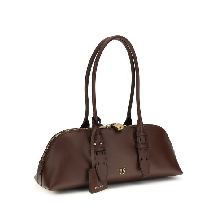 Bolso de hombro Pinko marrón de piel de becerro Bos Taurus