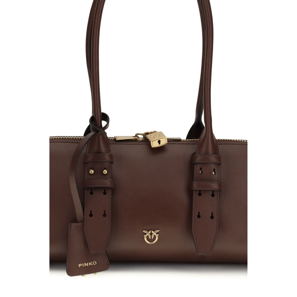 Bolso de hombro Pinko marrón de piel de becerro Bos Taurus
