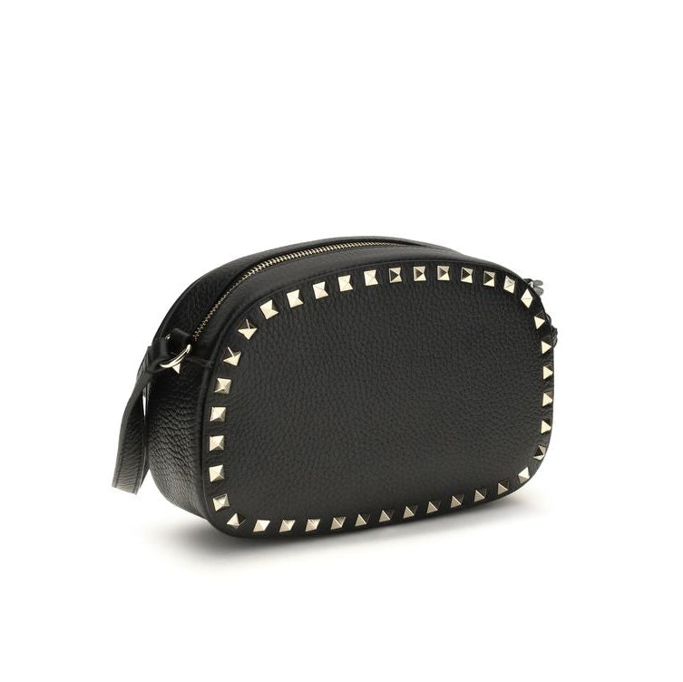 Bolso bandolera Bos Taurus de piel de becerro negra Valentino Garavani