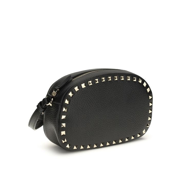 Bolso bandolera Bos Taurus de piel de becerro negra Valentino Garavani