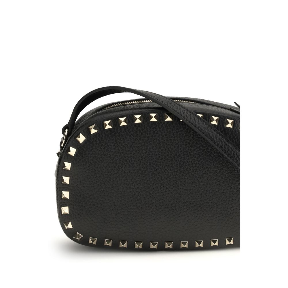 Bolso bandolera Bos Taurus de piel de becerro negra Valentino Garavani