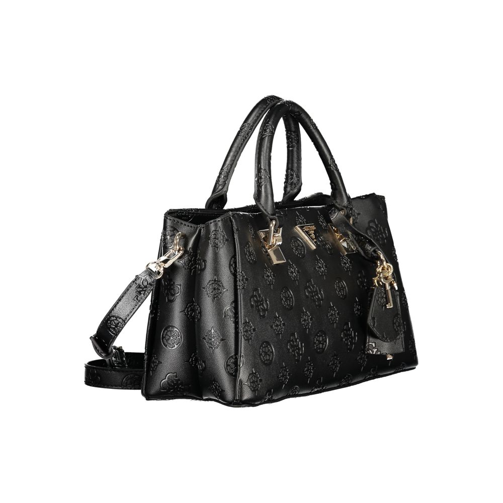 Sac à main en polyuréthane noir Guess