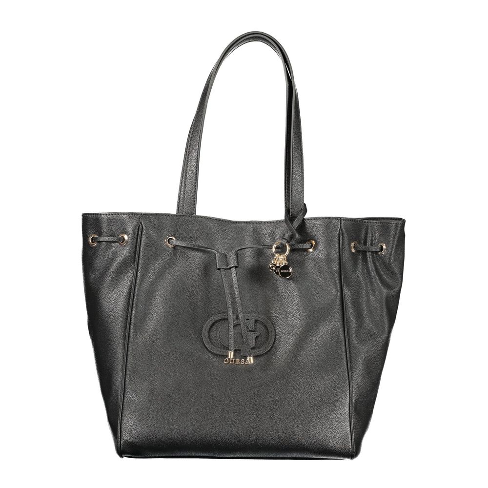 Sac à main en polyuréthane noir Guess