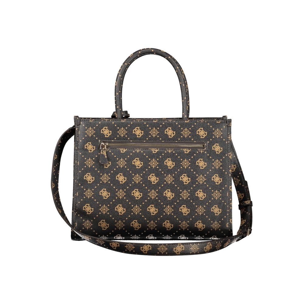 Sac à main en polyuréthane marron Guess
