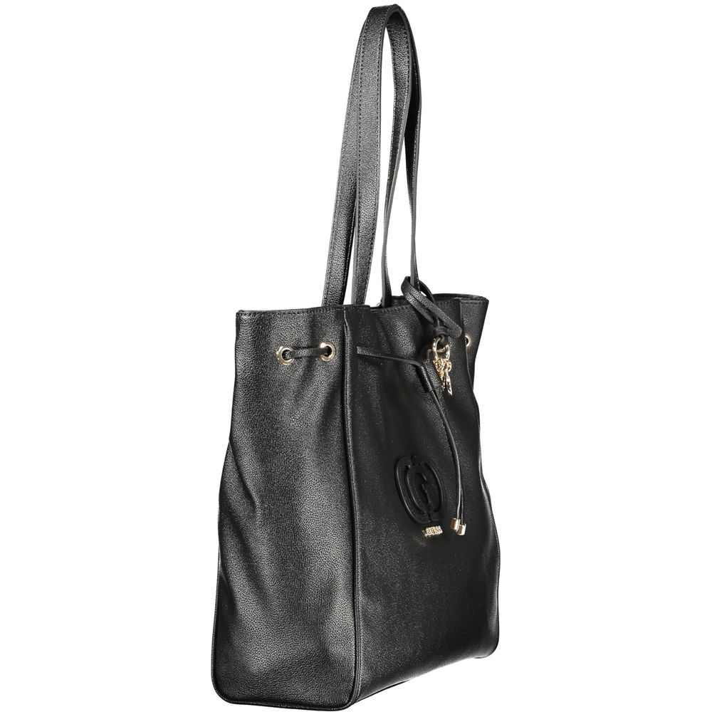 Sac à main en polyuréthane noir Guess