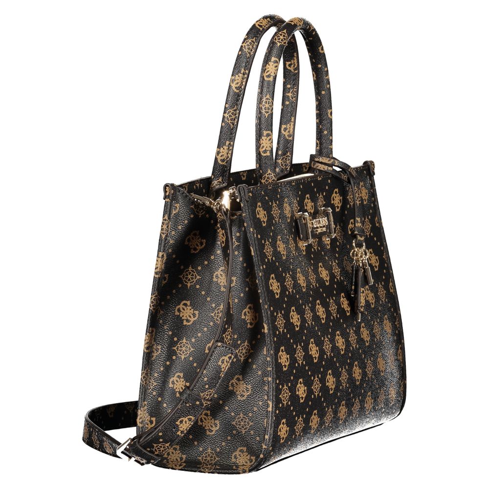 Sac à main en polyuréthane marron Guess