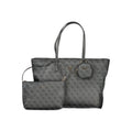 Bolso de mano de poliuretano gris Guess