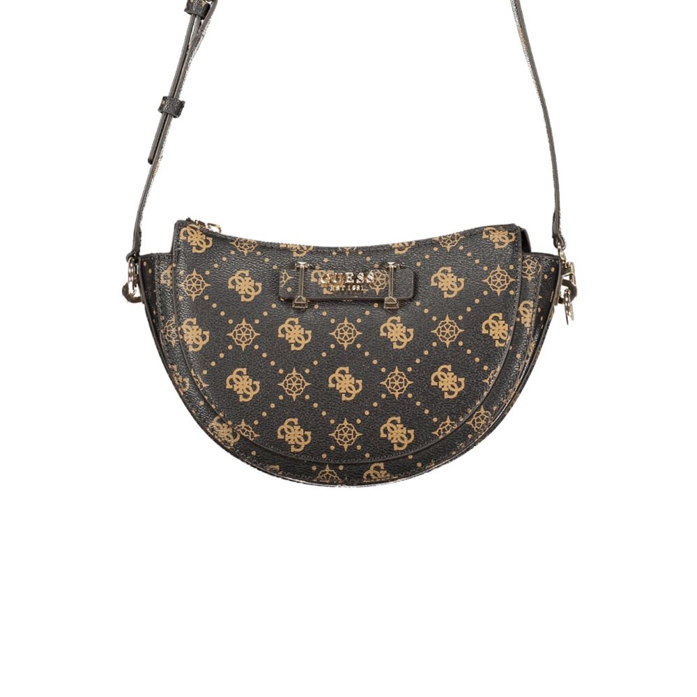 Sac à main en polyuréthane marron Guess