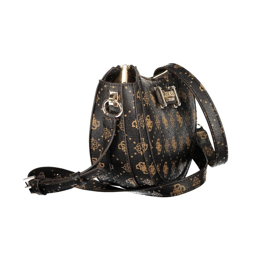 Sac à main en polyuréthane marron Guess