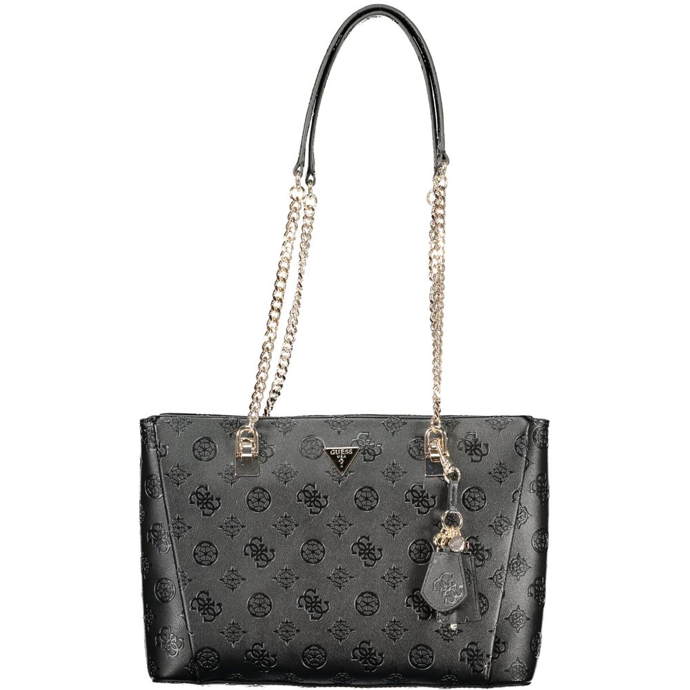 Sac à main en polyuréthane noir Guess