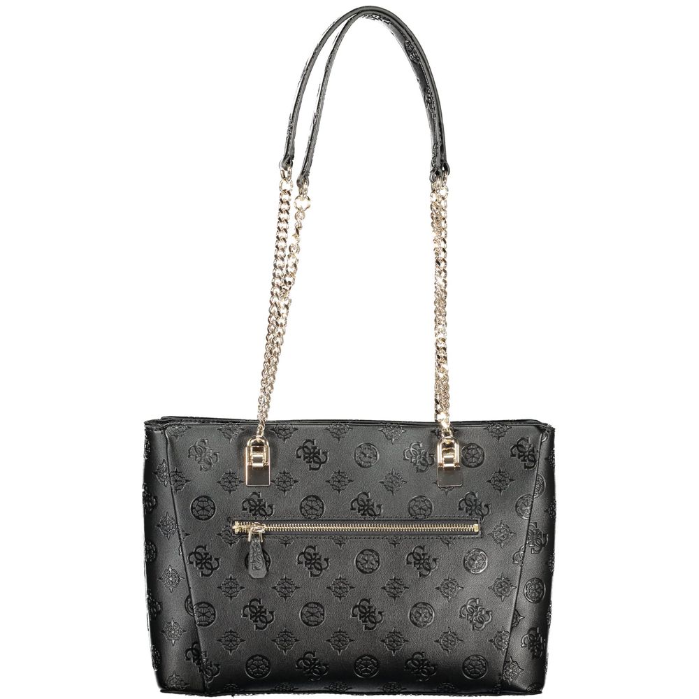 Sac à main en polyuréthane noir Guess