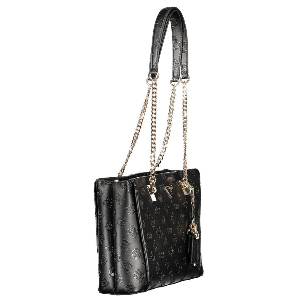 Sac à main en polyuréthane noir Guess