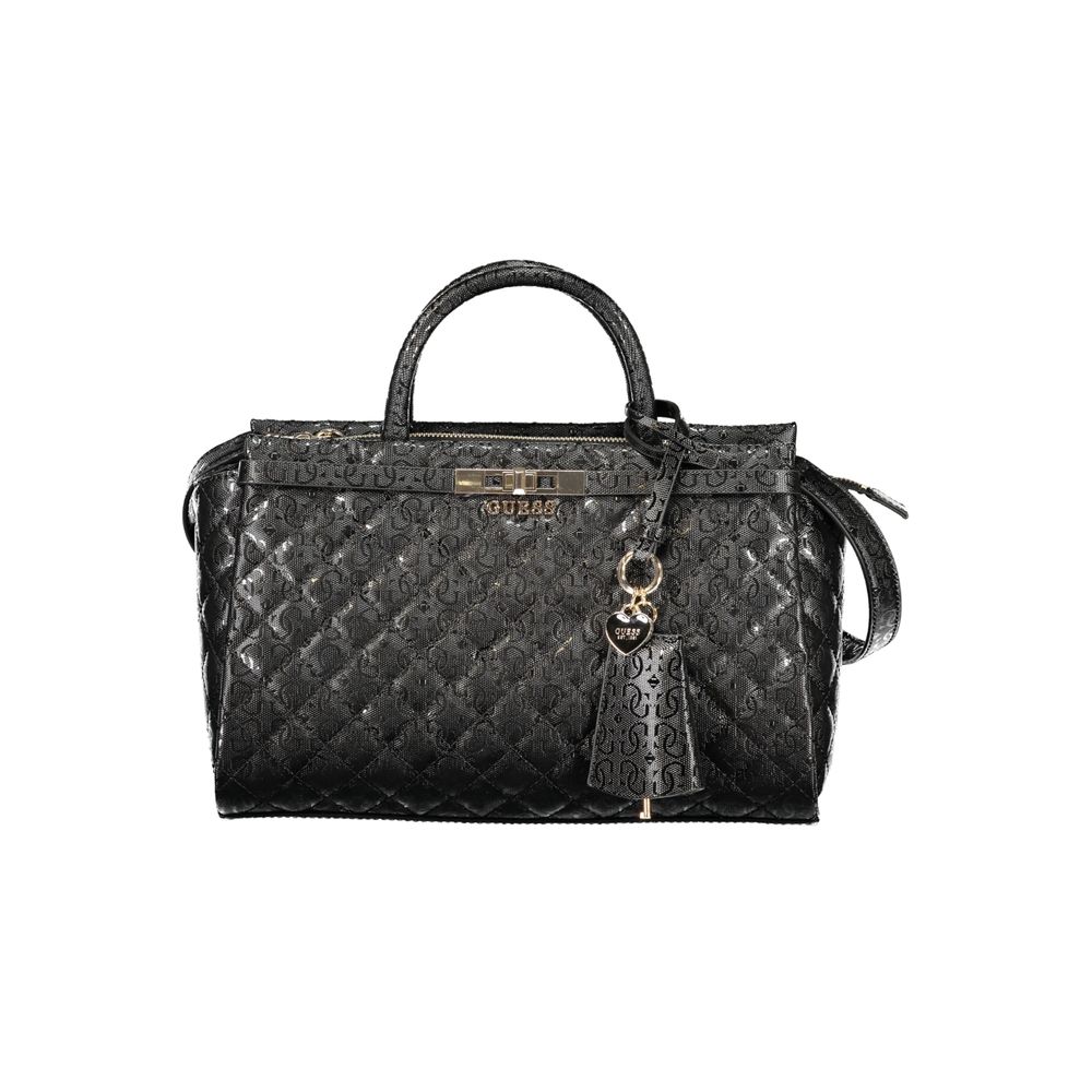Sac à main en polyuréthane noir Guess