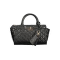 Black polyurethane Guess handbag