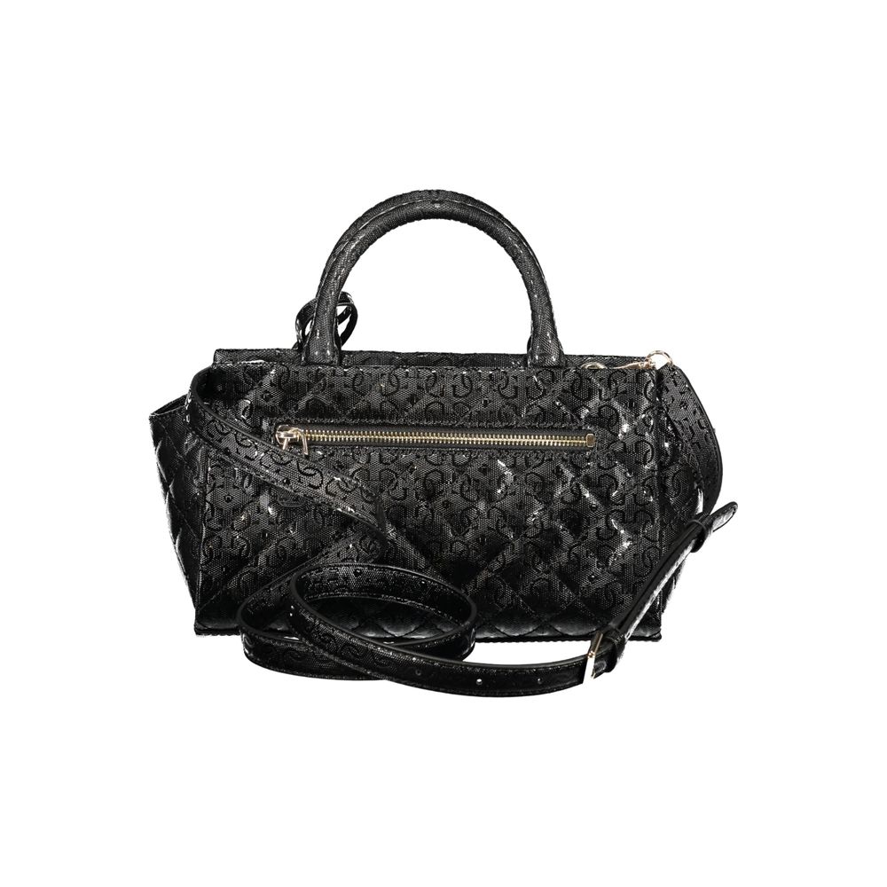 Black polyurethane Guess handbag