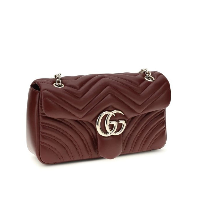 Bordeaux Calf Leather Bos Taurus Shoulder Bag Gucci