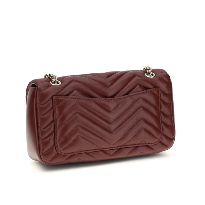 Bordeaux Calf Leather Bos Taurus Shoulder Bag Gucci