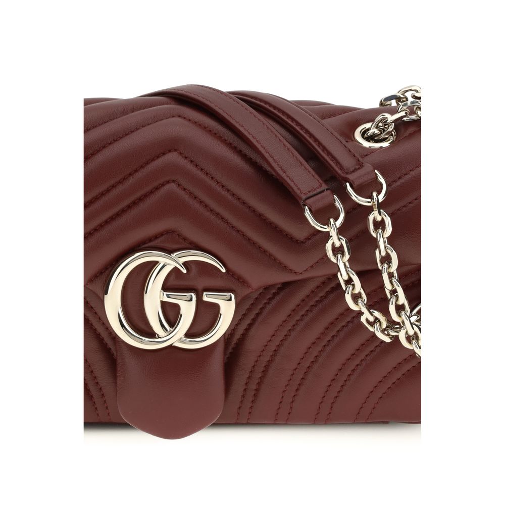 Bordeaux Calf Leather Bos Taurus Shoulder Bag Gucci