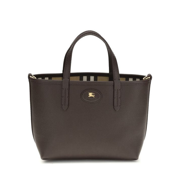 Sac à main Bos Taurus en cuir de veau marron Burberry