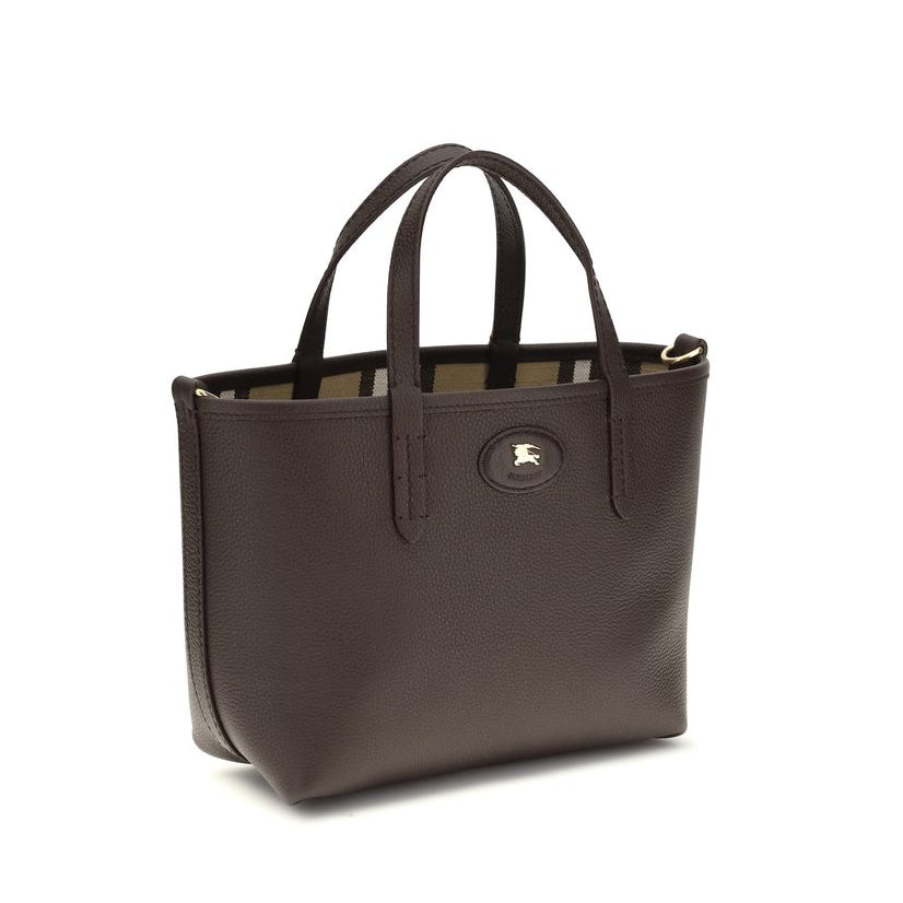 Sac à main Bos Taurus en cuir de veau marron Burberry