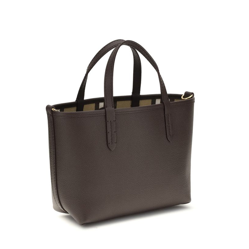 Sac à main Bos Taurus en cuir de veau marron Burberry