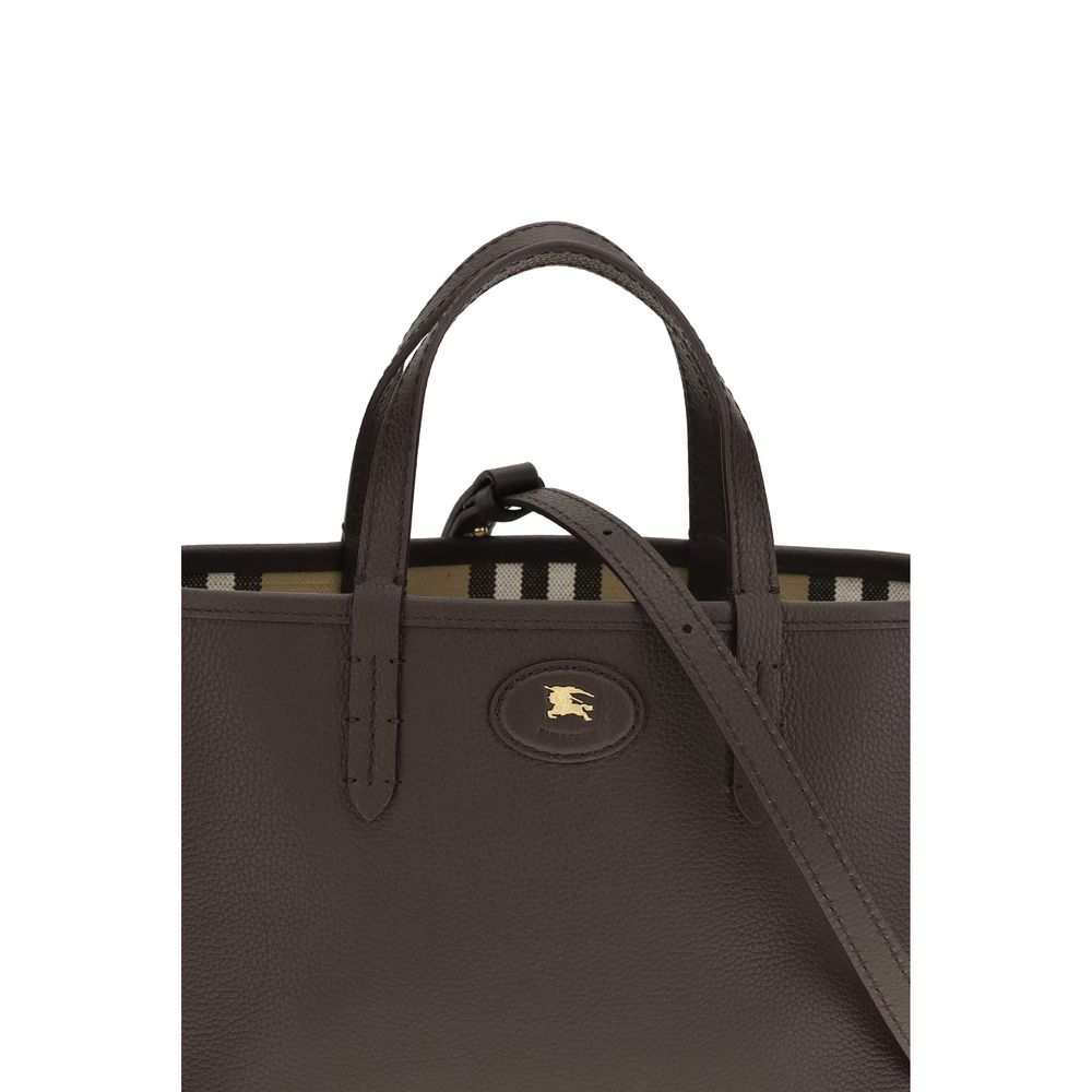 Sac à main Bos Taurus en cuir de veau marron Burberry