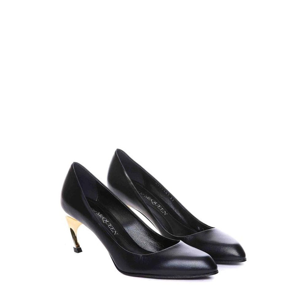 Escarpins Alexander McQueen à talons hauts en cuir d'agneau noir
