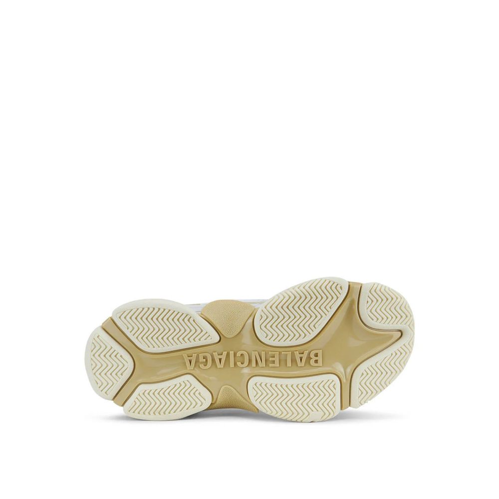 Baskets épaisses en cuir de veau blanc Balenciaga