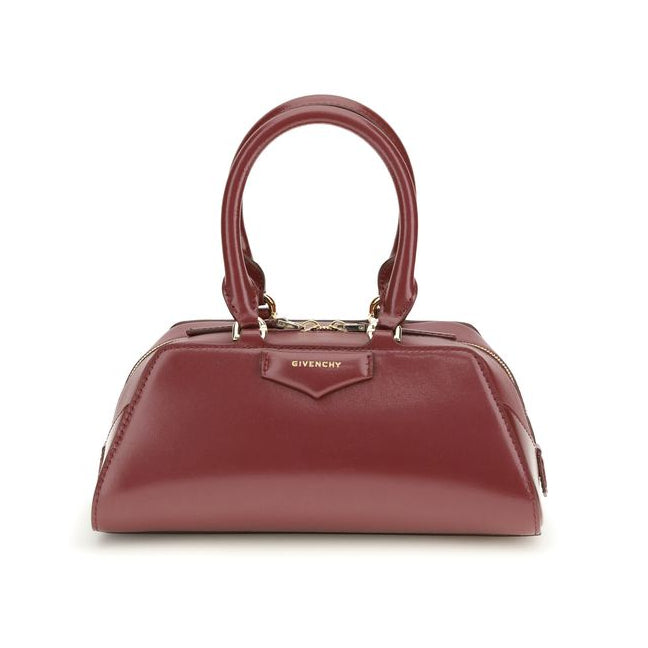 Sac à main Bos Taurus en cuir de veau bordeaux Givenchy