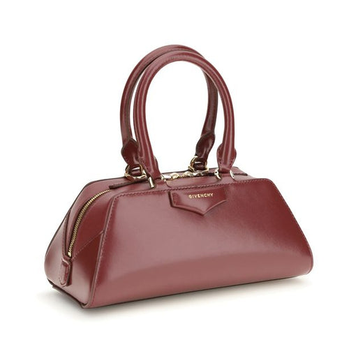 Sac à main Bos Taurus en cuir de veau bordeaux Givenchy