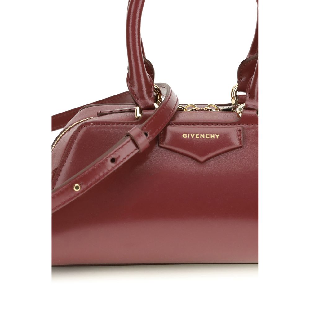 Sac à main Bos Taurus en cuir de veau bordeaux Givenchy