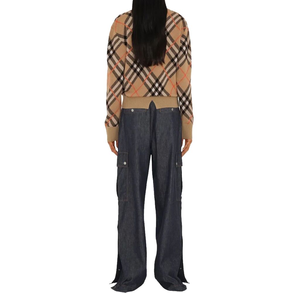 Pull marron en élasthanne Burberry