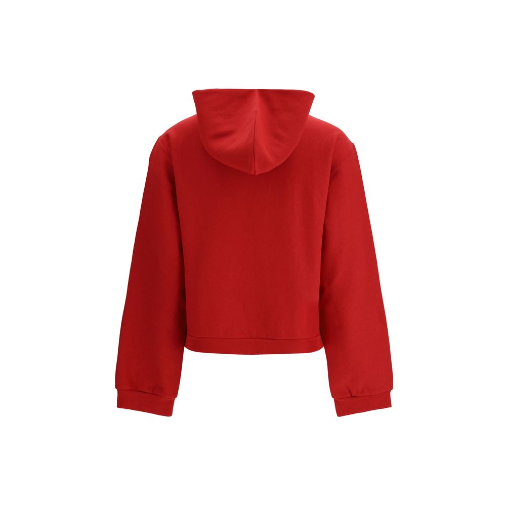 Sweat-shirt en coton rouge Balenciaga