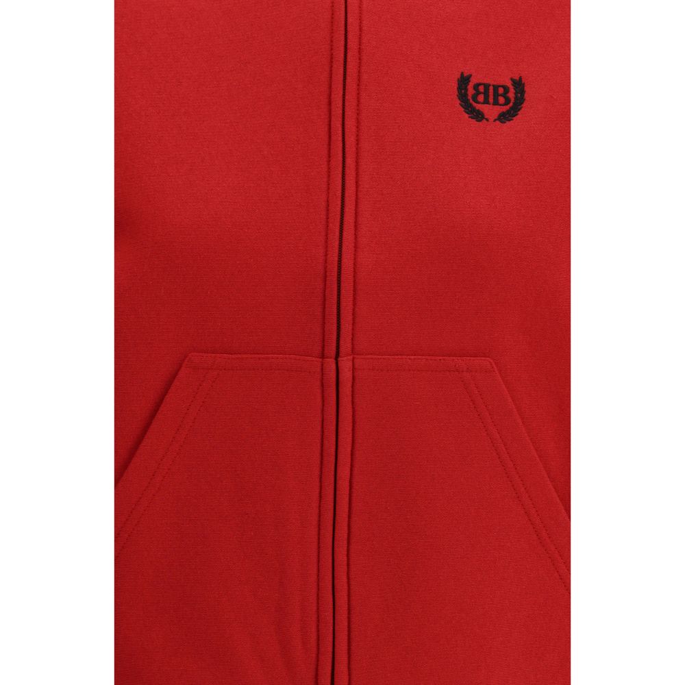 Sweat-shirt en coton rouge Balenciaga