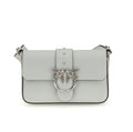 Sac bandoulière Bos Taurus en cuir de veau gris Pinko