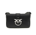 Sac bandoulière Bos Taurus en cuir de veau noir Pinko