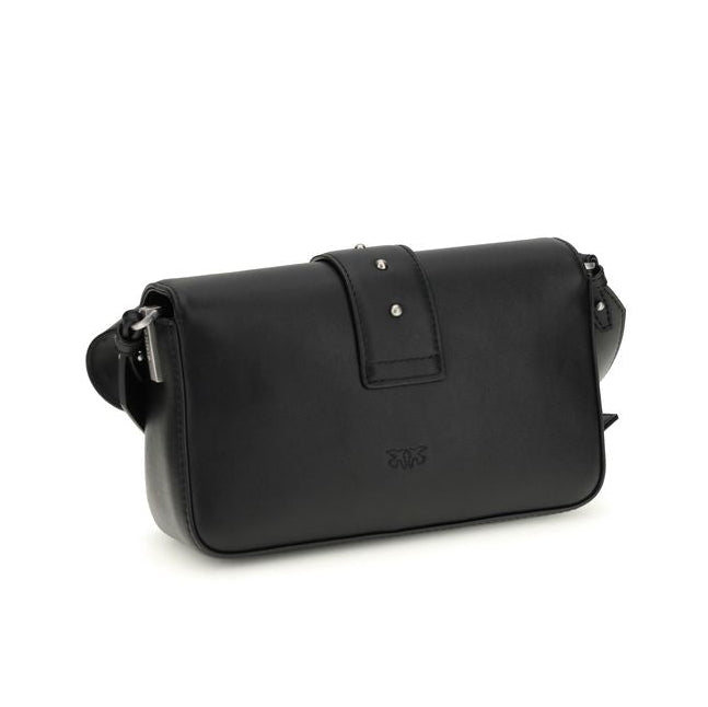 Sac bandoulière Bos Taurus en cuir de veau noir Pinko