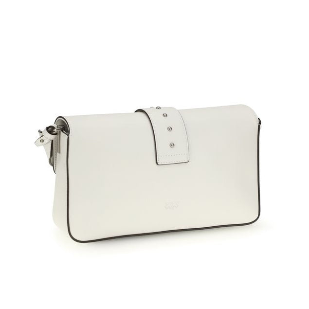 Sac bandoulière en cuir blanc Pinko