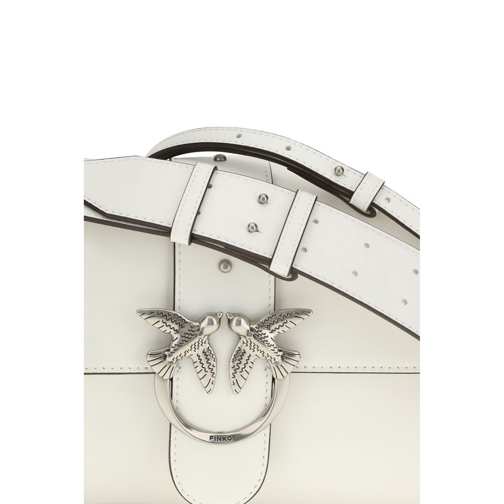 Sac bandoulière en cuir blanc Pinko