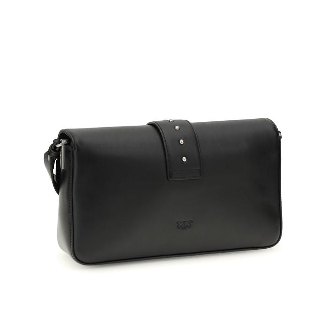 Sac bandoulière en cuir noir Pinko
