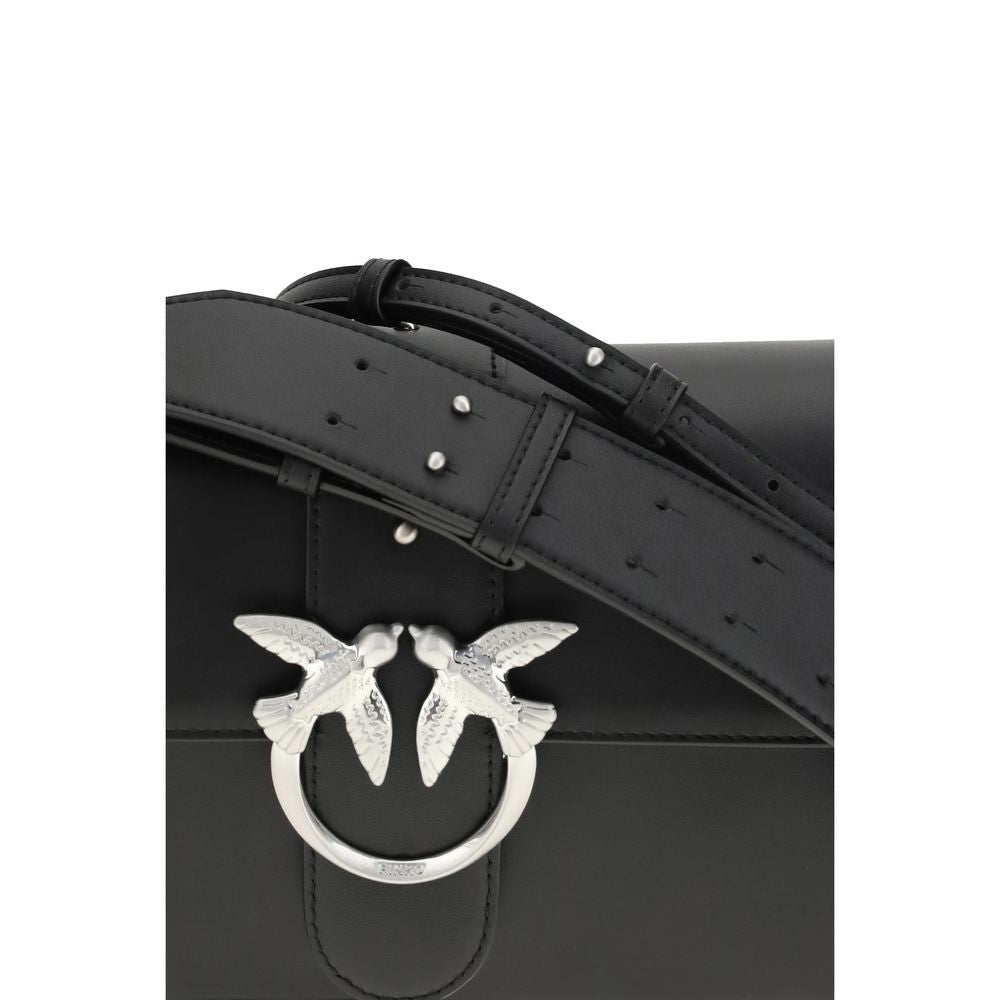Sac bandoulière en cuir noir Pinko