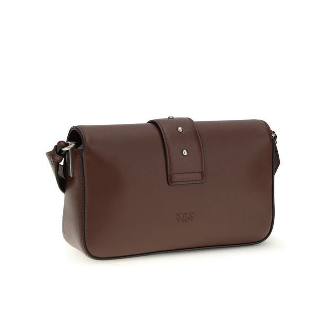 Sac bandoulière Bos Taurus en cuir de veau marron Pinko
