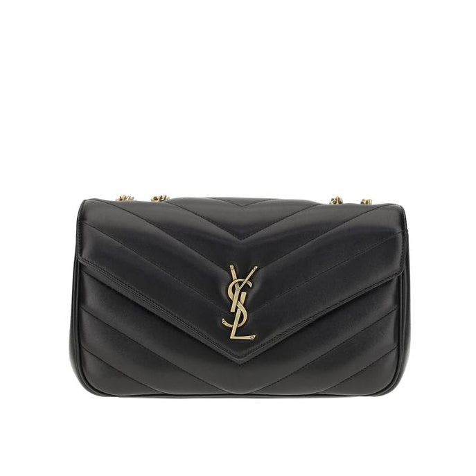 Sac bandoulière Bos Taurus en cuir de veau noir Saint Laurent