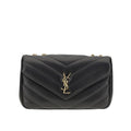 Sac bandoulière Bos Taurus en cuir de veau noir Saint Laurent