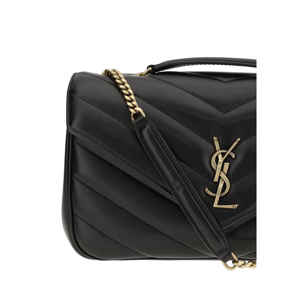 Sac bandoulière Bos Taurus en cuir de veau noir Saint Laurent